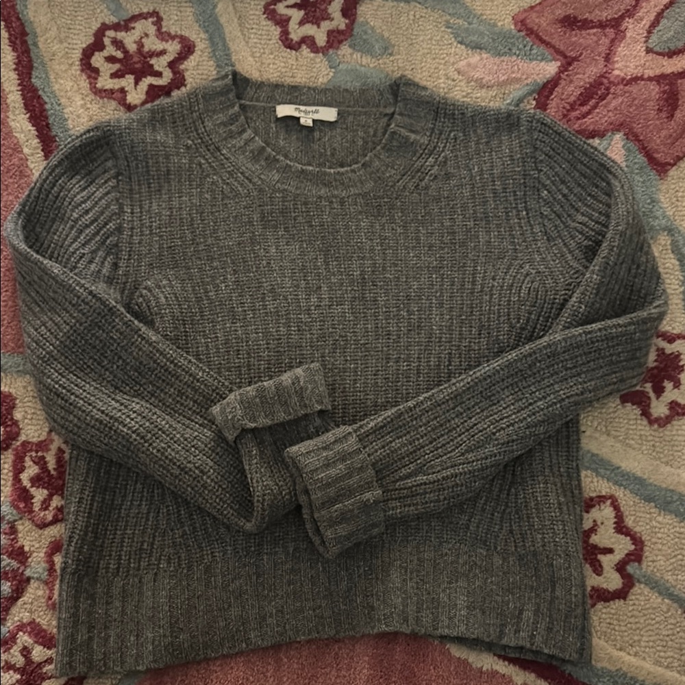 Madewell Gray Ribbed Sweater